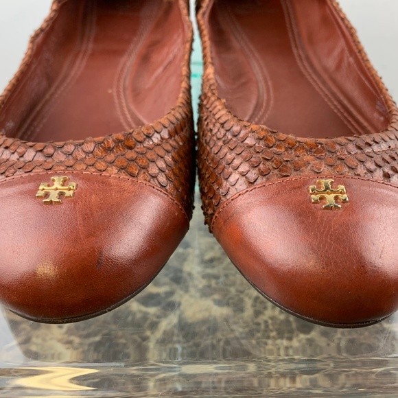 Tory Burch Brown Leather Casual Ballet Flats 7M - Picture 5 of 8